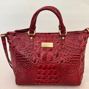 Brahmin Small Arno Bag in Red Melbourne